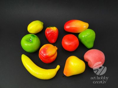 Diferite fructe artificiale set/10buc