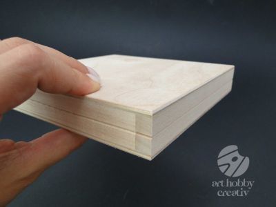 Cutie lemn plata simpla 14x14cm