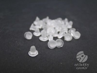 Dopuri siliconic pentru cercei - set/50buc