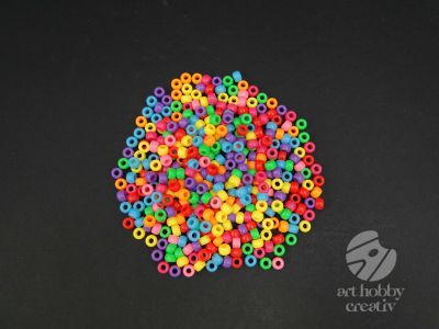 Margele colorate din plastic - 100gr