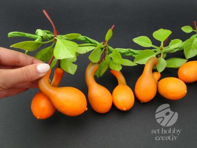 Ghirlanda cu dovleac mini artificiale din plastic 45cm