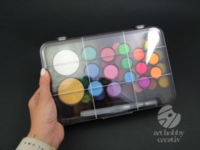 Acuarele cu 53 culori + pensula de apa
