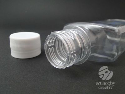 Flacon PET plat transparent cu capac filetat - 200ml
