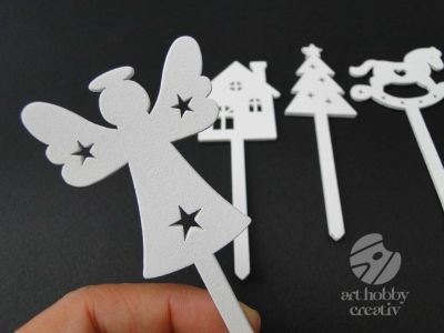 Ornament inserabil de craciun 12 cm - set/4buc