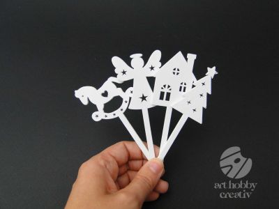 Ornament inserabil de craciun 12 cm - set/4buc
