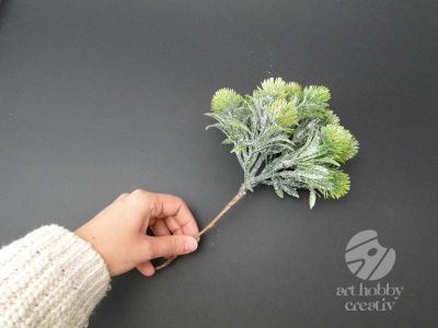 Crenguta decor cu zapada artificiala 25cm