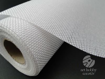 Material textil din iuta - alb - 1m sau 5m