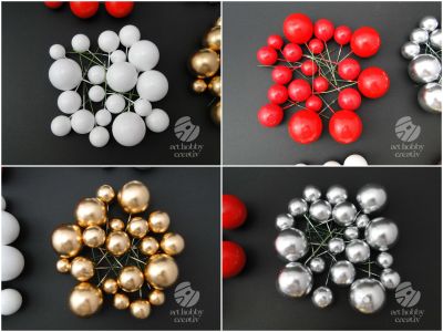 Globulete pe sarma set/20buc - dif. marimi 