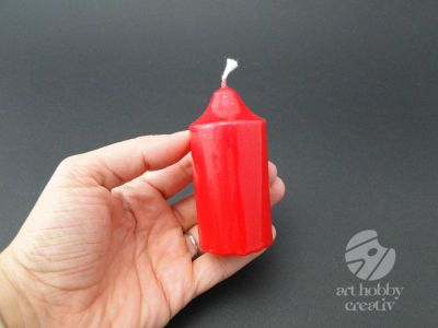 Lumanari decorative advent - rosu lucios