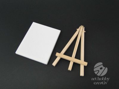 Sevalet mini din lemn cu panza pe sasiu - 17cm