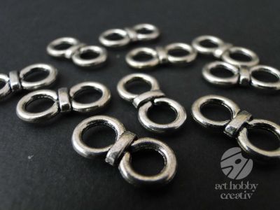 Link argintiu - infinit 2cm - set/10buc 