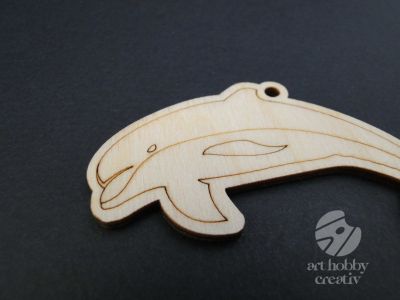 Figurina lemn - delfin 8cm