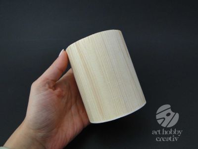 Suport creion lemn cilindric - 10cm
