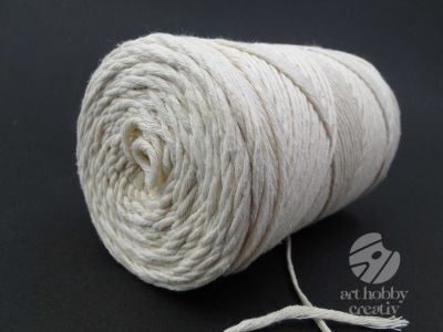 Sfoara macrame - alb 3mm/280m