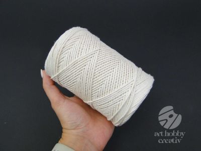 Sfoara macrame - alb 3mm/280m