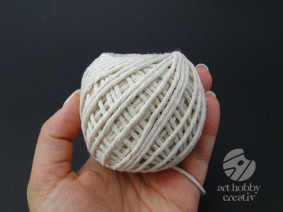 Sfoara bumbac alb 2mm/50gr