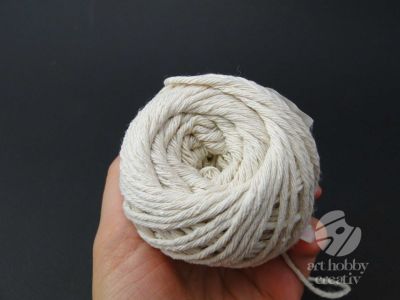 Sfoara bumbac alb 2mm/50gr