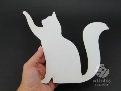 Forma placaj grunduita - pisica 18cm