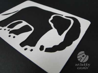 Sablon flexibil autoadeziv - elefant 10cm