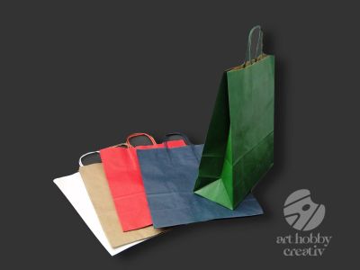 Sacose colorate din hartie kraft - dif. nuante 25x31cm