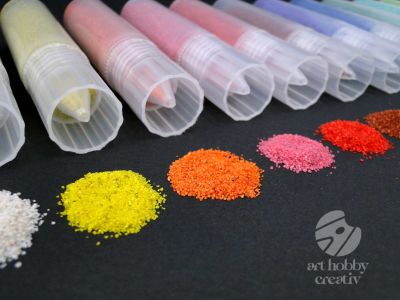 Nisip decor color in flaconase set/12 culori x 70gr