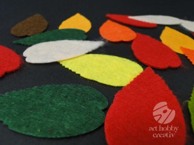 Frunze din pasla 5,5cm - set/24buc