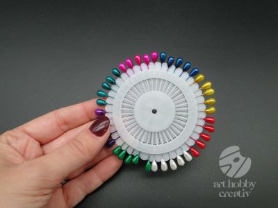 Ace cu cap din plastic color 4cm - set/40buc