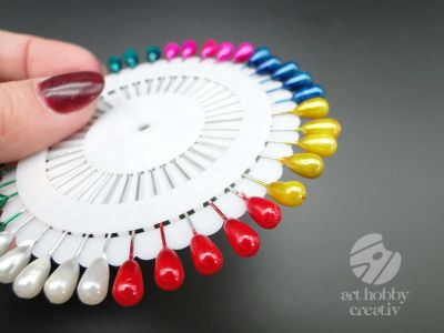 Ace cu cap din plastic color 4cm - set/40buc