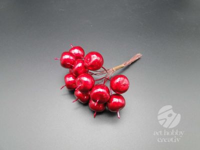 Mar decor mini pe sarma - rosu leg/12buc