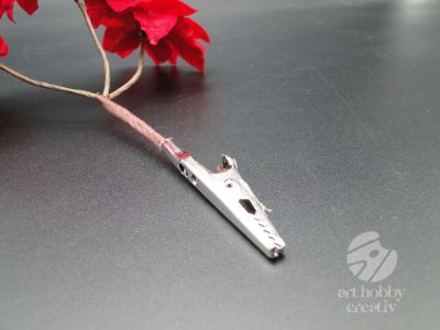 Craciunita artificiala - rosu glitterat 18cm
