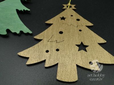 Ornament de craciun de agatat - brad set/3buc