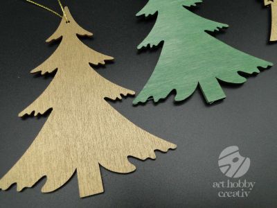 Ornament de craciun de agatat - brad set/3buc