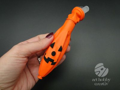 Balon Halloween Led - forma dovleac 28cm