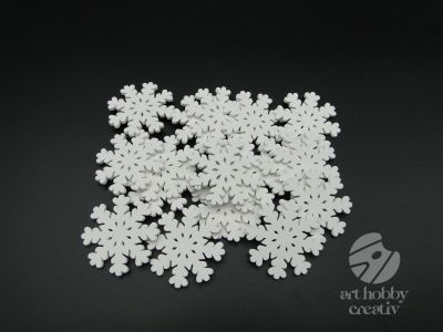 Figurine din lemn - fulgi de zapada 5cm set/18buc