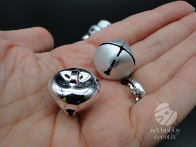 Clopotel sferic argintiu - 2cm set/20buc