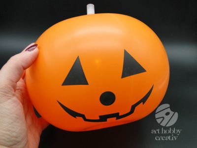 Balon Halloween Led - forma dovleac 28cm