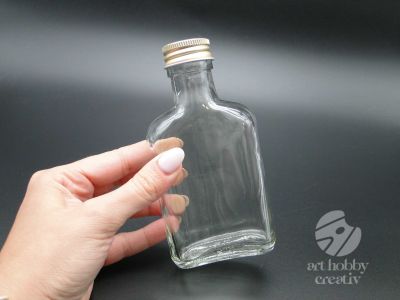 Sticla Flask cu capac metalic 100ml