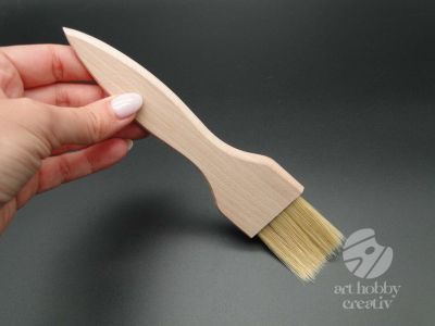 Pensula lata cu maner din lemn - 19cm