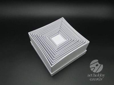 Cutii carton patrate - alb set/12buc
