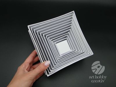 Cutii carton patrate - alb set/12buc