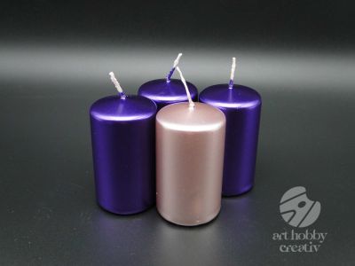 Lumanare decorativa - metalic mixt 7x4cm