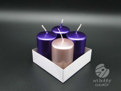 Lumanare decorativa - metalic mixt 7x4cm