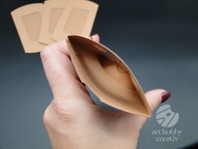 Cutie carton in forma de perna cu fereastra - 14x5cm set/4buc