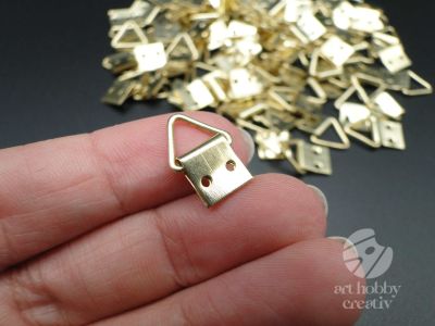 Agatator triunghiular - auriu 8mm set/100buc