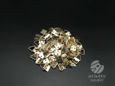 Agatator triunghiular - auriu 10mm set/100buc