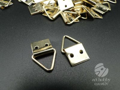 Agatator triunghiular - auriu 10mm set/100buc