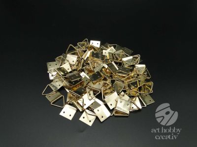Agatator triunghiular - auriu 16mm set/100buc