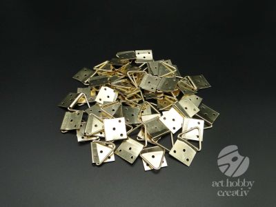 Agatator triunghiular - auriu 20mm set/50buc