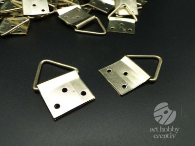 Agatator triunghiular - auriu 20mm set/50buc