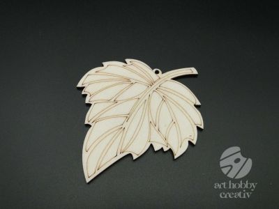 Figurina lemn - frunza 10,5cm